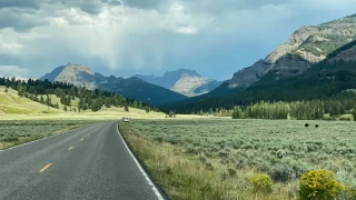 Wyoming Beartooth Highway landscapes on the way to Cody