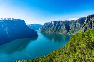 Norway Sognefjord areal view