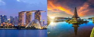 singapore e bali skyline
