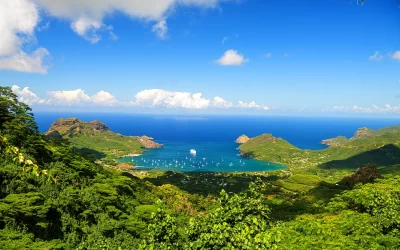 Anchored in Nuku Hiva