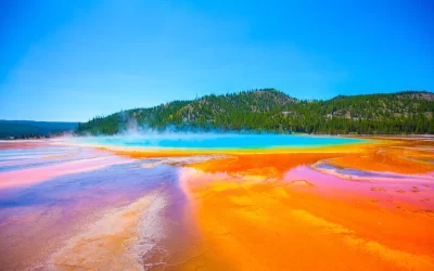 Grand Prismatic Spring. Yellowstone National Park. Wyoming. USA.