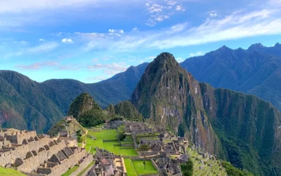 Peru Machu Picchu ancient Inca city in Andes mountains.