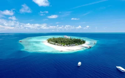 areal view atoll baglioni resort maldive